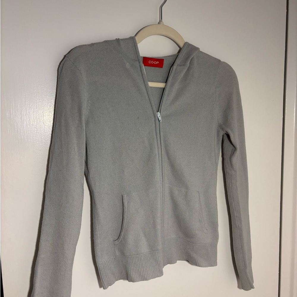 100% Cashmere zip up hoodie (XS)